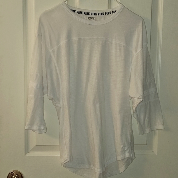 ❤️ Victoria's Secret PINK White Sporty Top Sm - Picture 1 of 8